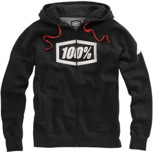 100% Syndicate Fleece Zip-Up Hoodie - Heather Black/White