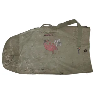 1966 Personalized Vietnam Duffle Bag Cool Cat