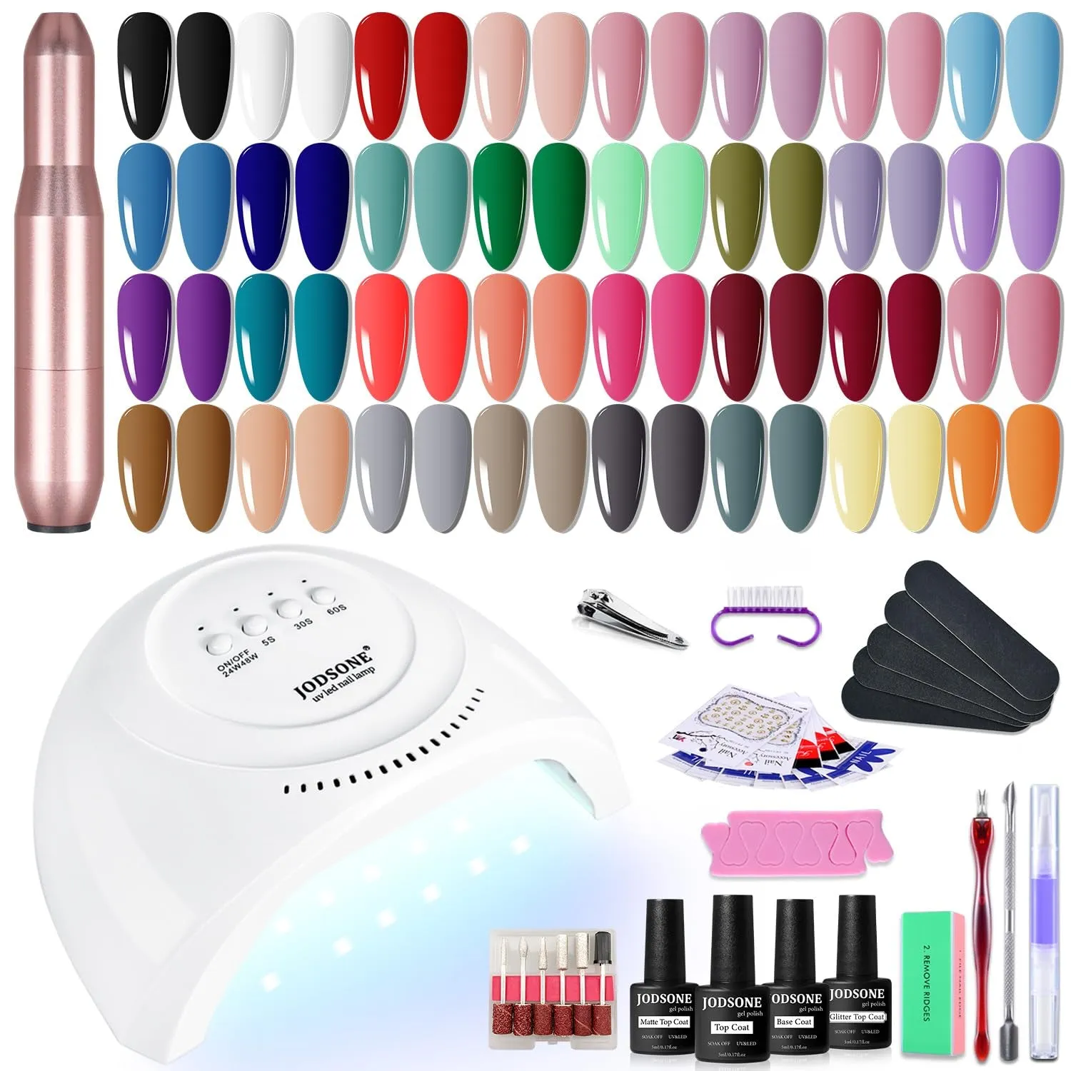 36-Piece Gel Nail Polish Set with UV Lamp â€“ 32 Vibrant Colors & Complete Manicure Tools