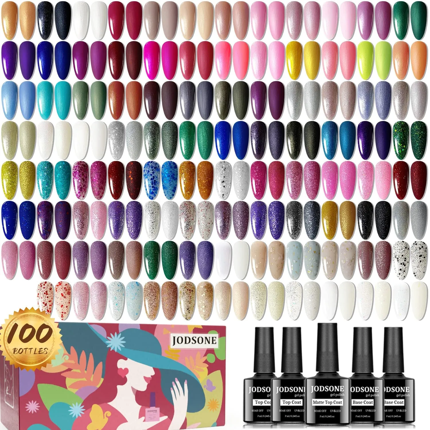 36-Piece Gel Nail Polish Set with UV Lamp â€“ 32 Vibrant Colors & Complete Manicure Tools