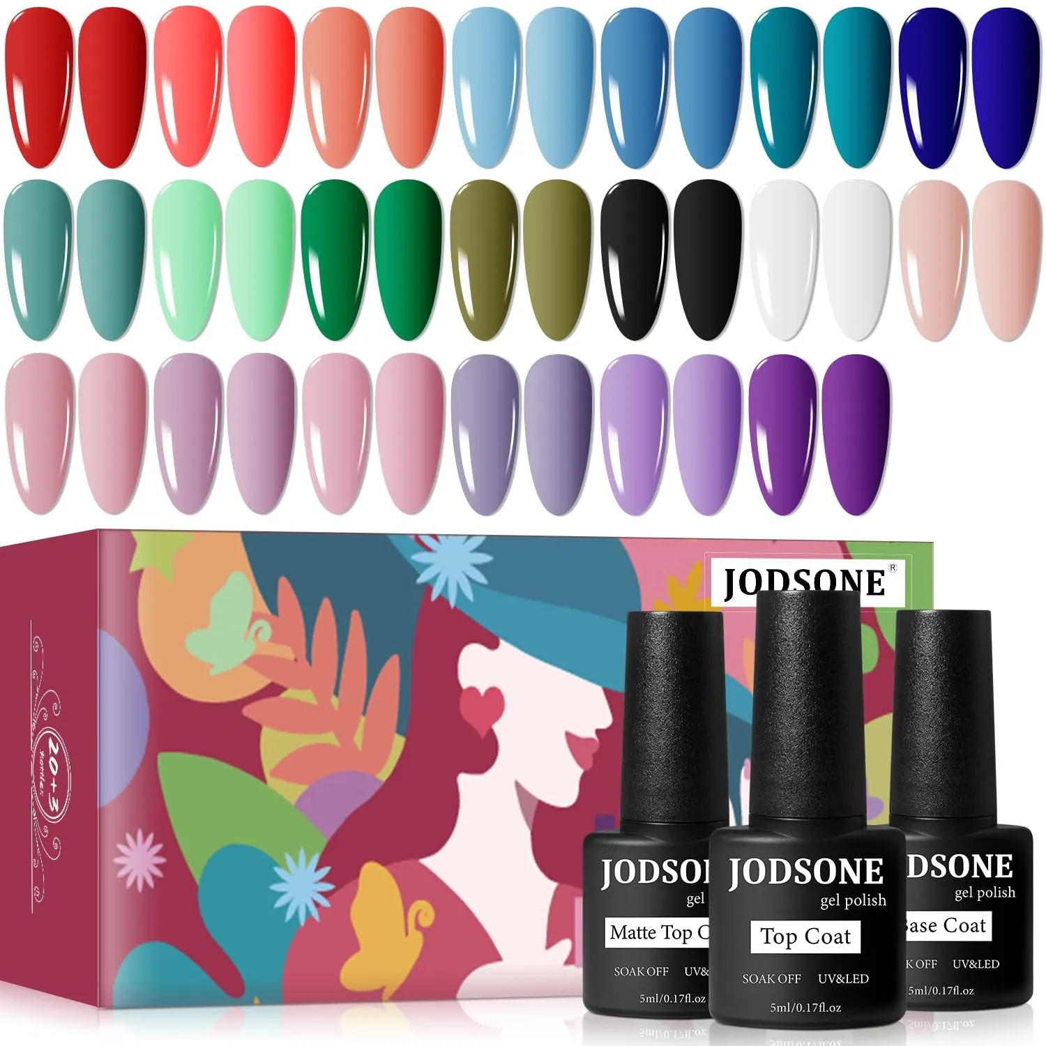 36-Piece Gel Nail Polish Set with UV Lamp â€“ 32 Vibrant Colors & Complete Manicure Tools