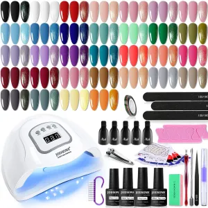 36-Piece Gel Nail Polish Set with UV Lamp â€“ 32 Vibrant Colors & Complete Manicure Tools