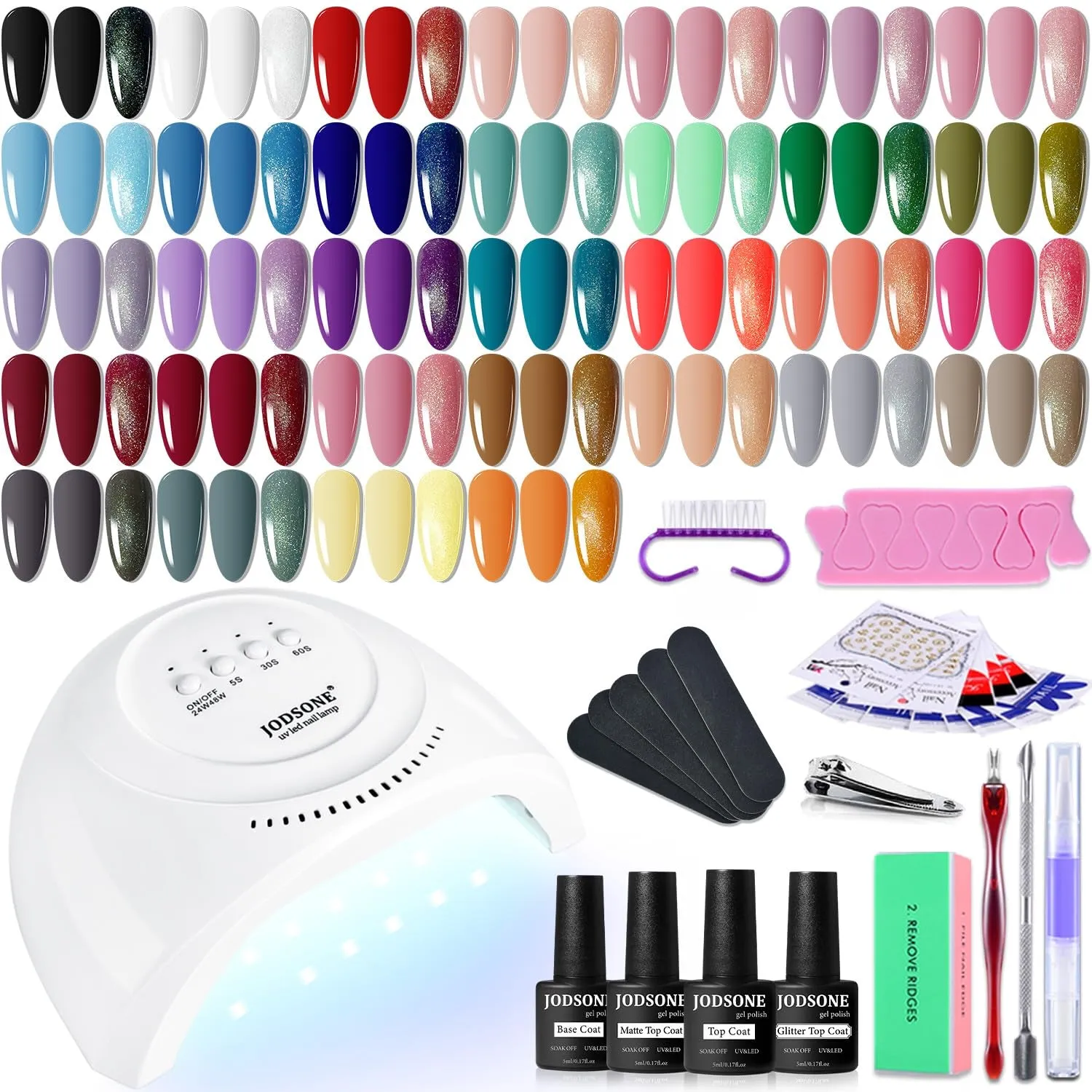 36-Piece Gel Nail Polish Set with UV Lamp â€“ 32 Vibrant Colors & Complete Manicure Tools