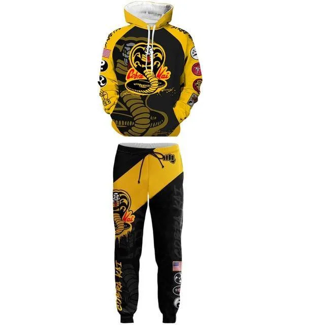 3D Cobra Kai Karate Kid Inspired Sweatshirts with Hoodie