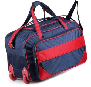 40L Travel Duffle Trolley - Durable Polyester with Wheels | Midnight Blue