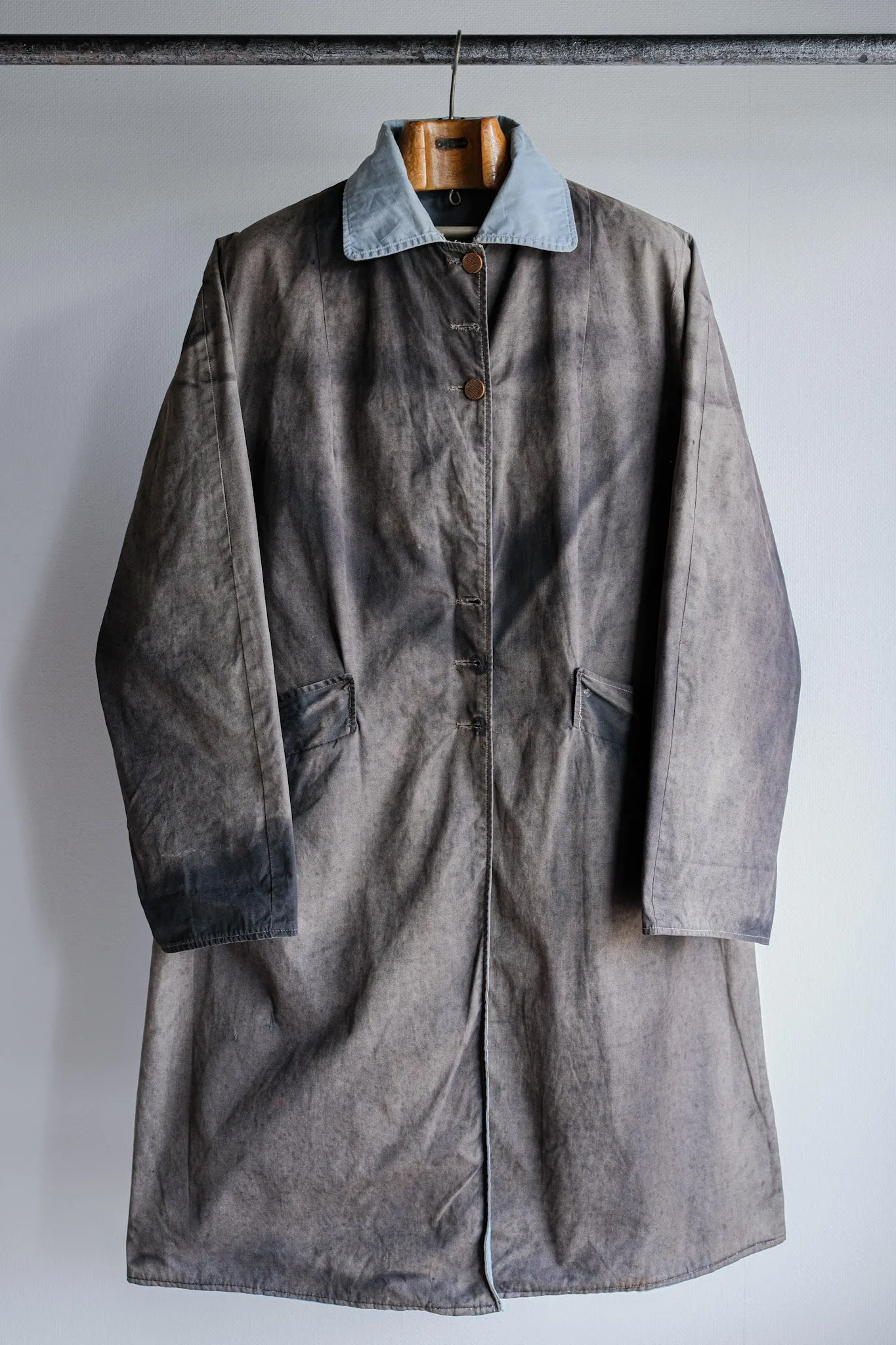 【~50's】French Vintage Unknown Reversible Coat "Crazy Fade"