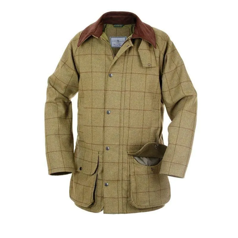 Alan Paine Rutland Tweed Waterproof Kids Coat - Lichen