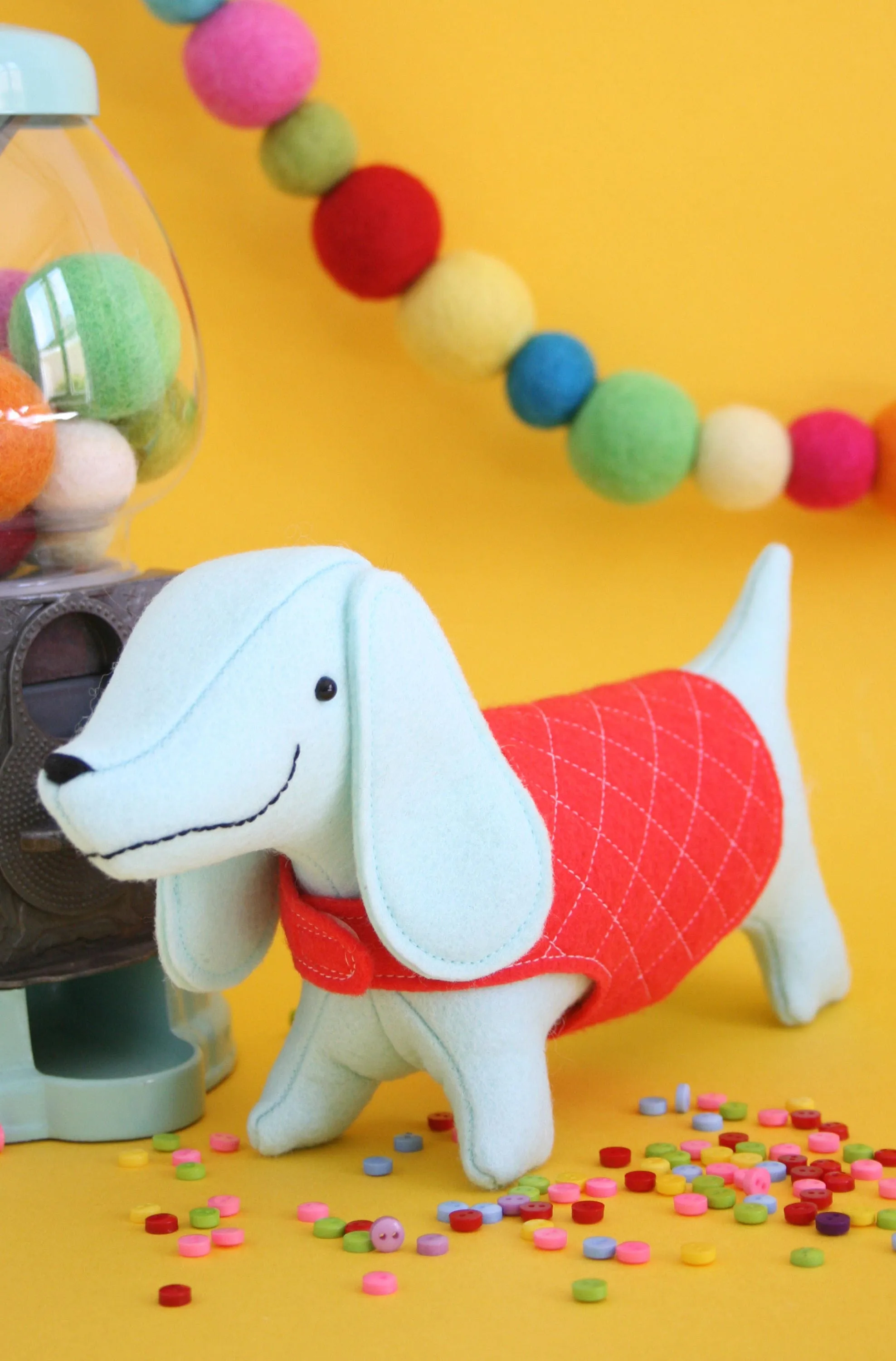 Albie: Sausage dog sewing pattern with coat