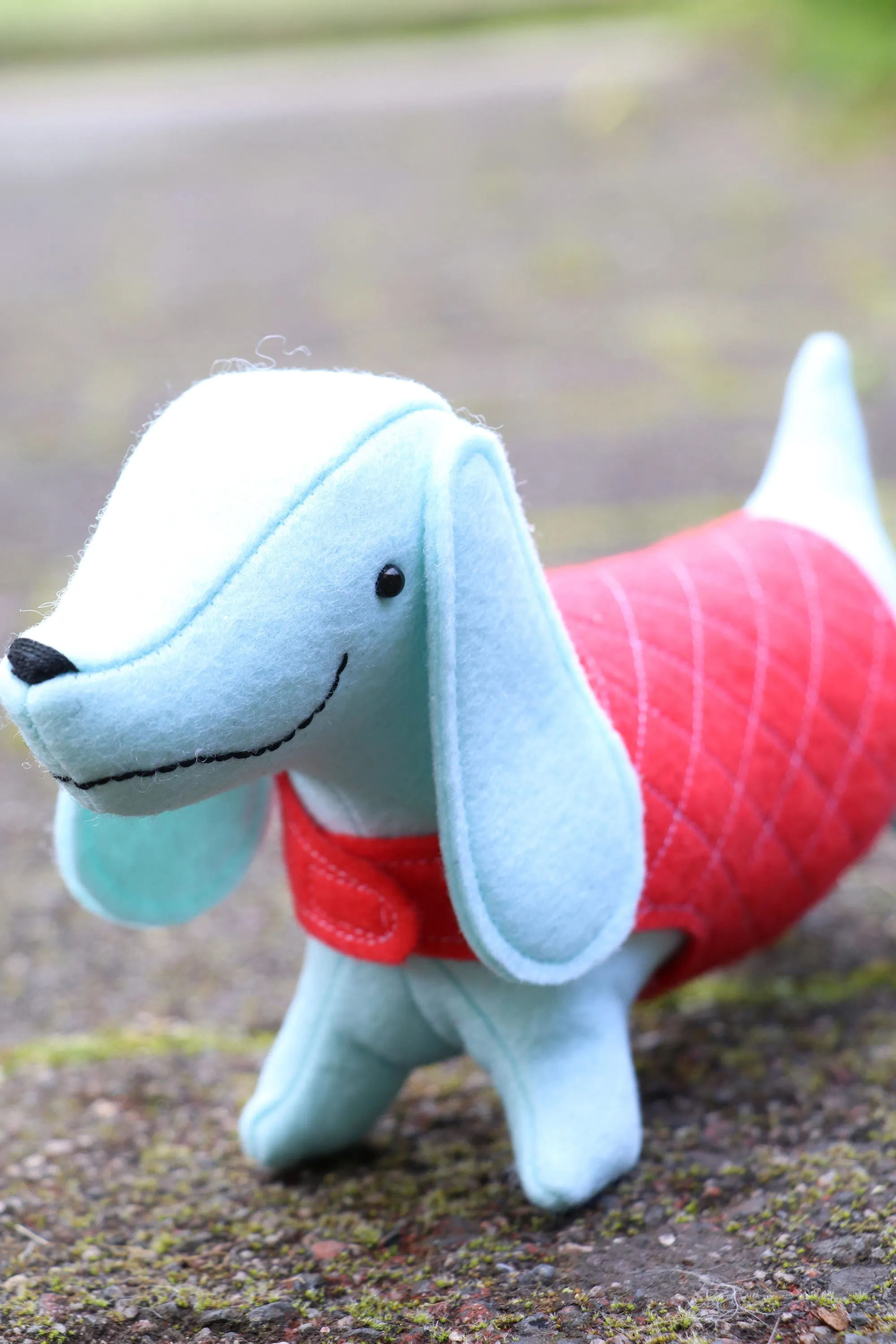 Albie: Sausage dog sewing pattern with coat