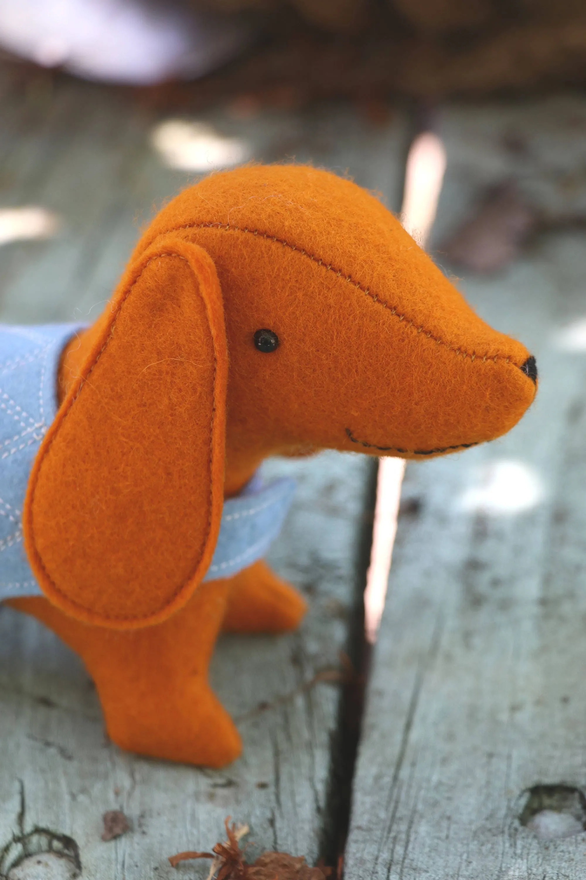 Albie: Sausage dog sewing pattern with coat