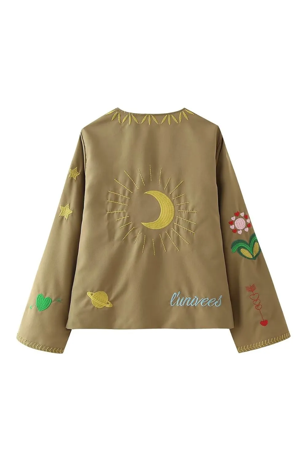 'Amelia' Embroidered Long Sleeve Jacket(2 Colors)