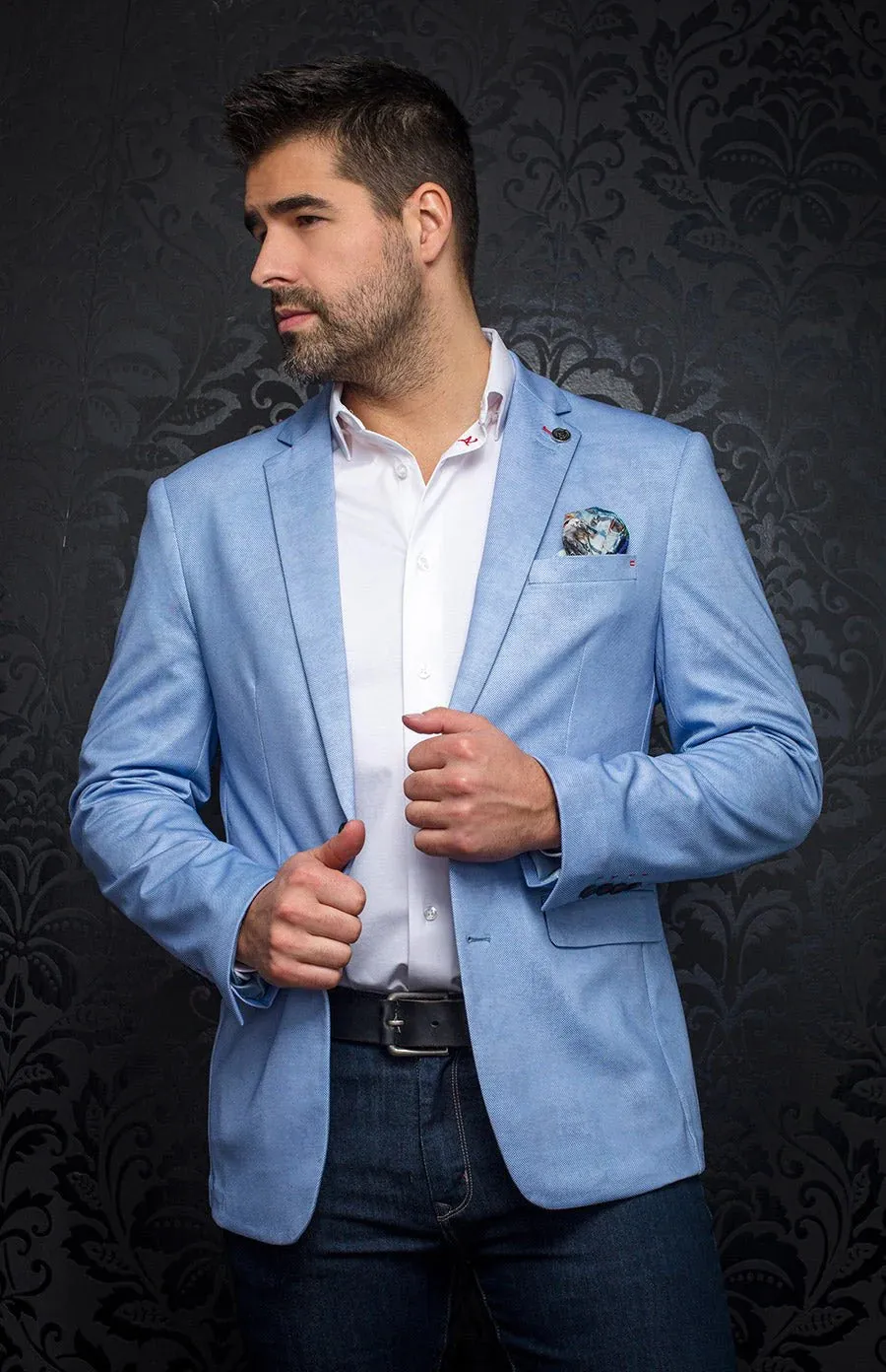 Au Noir Traveler Blazer Light Blue