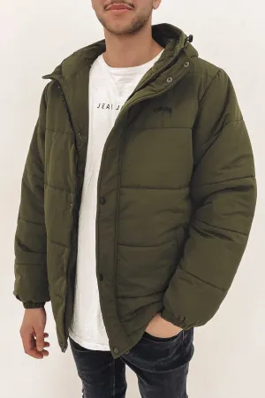 Aurora Hooded Puffa Jacket Flight Green