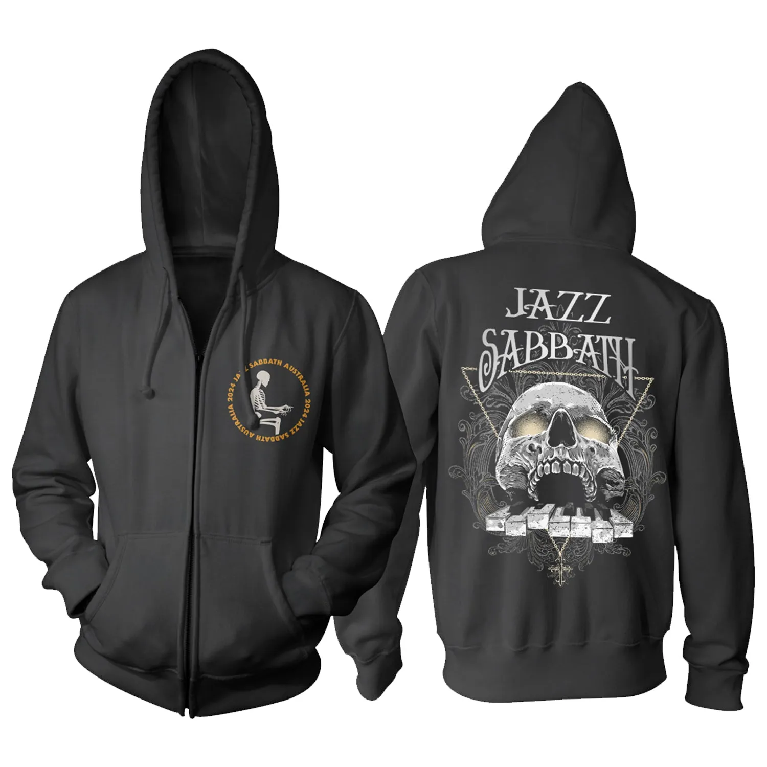 Australian Tour Zip Up Hoodie (Black)