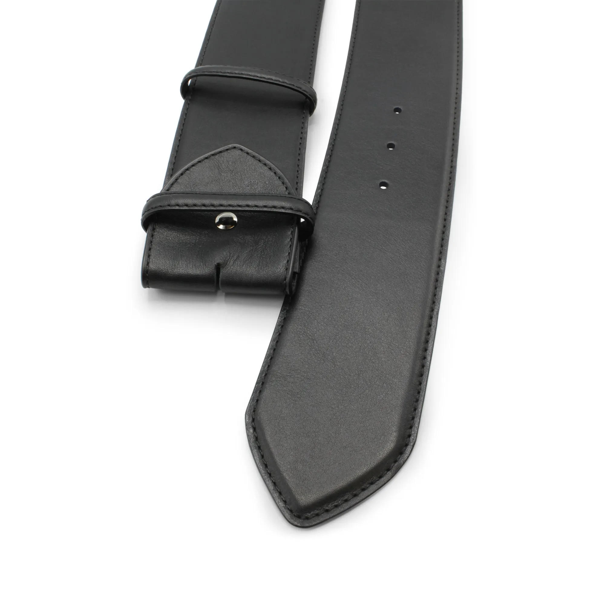 Bacall Wide Curved Napa Belt Strap