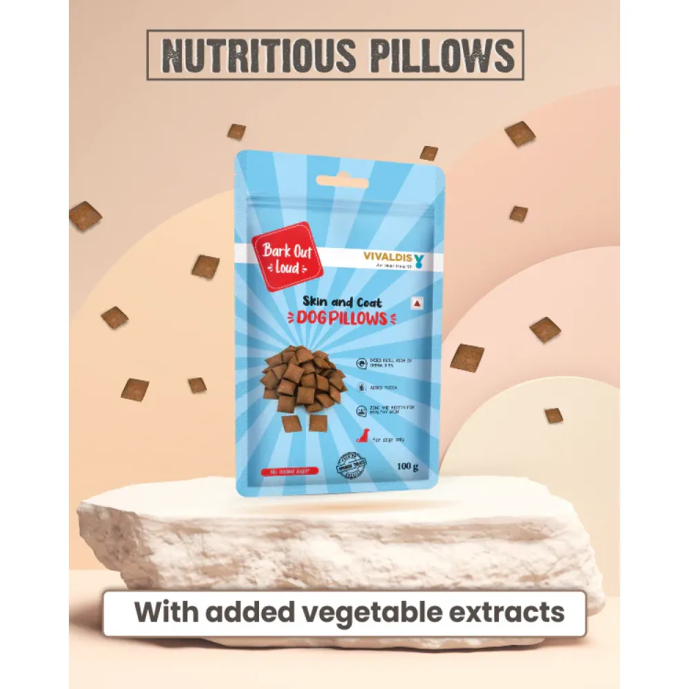 Bark Out Loud by Vivaldis Pillows for Skin & Coat Dog Treats (Limited Shelf Life)