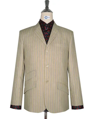 Boating Blazer - Khaki and Blue Striped Blazer