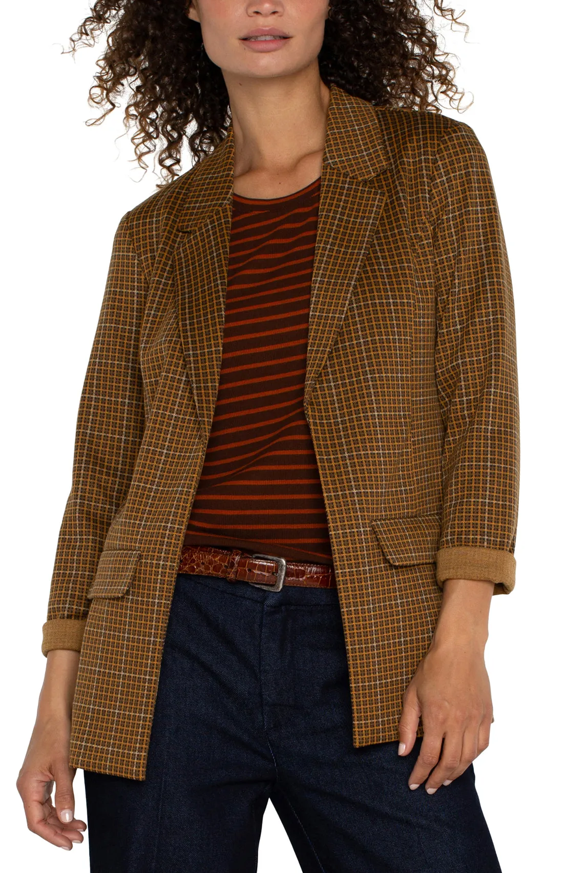 Boyfriend Blazer - Jasper Brown Plaid