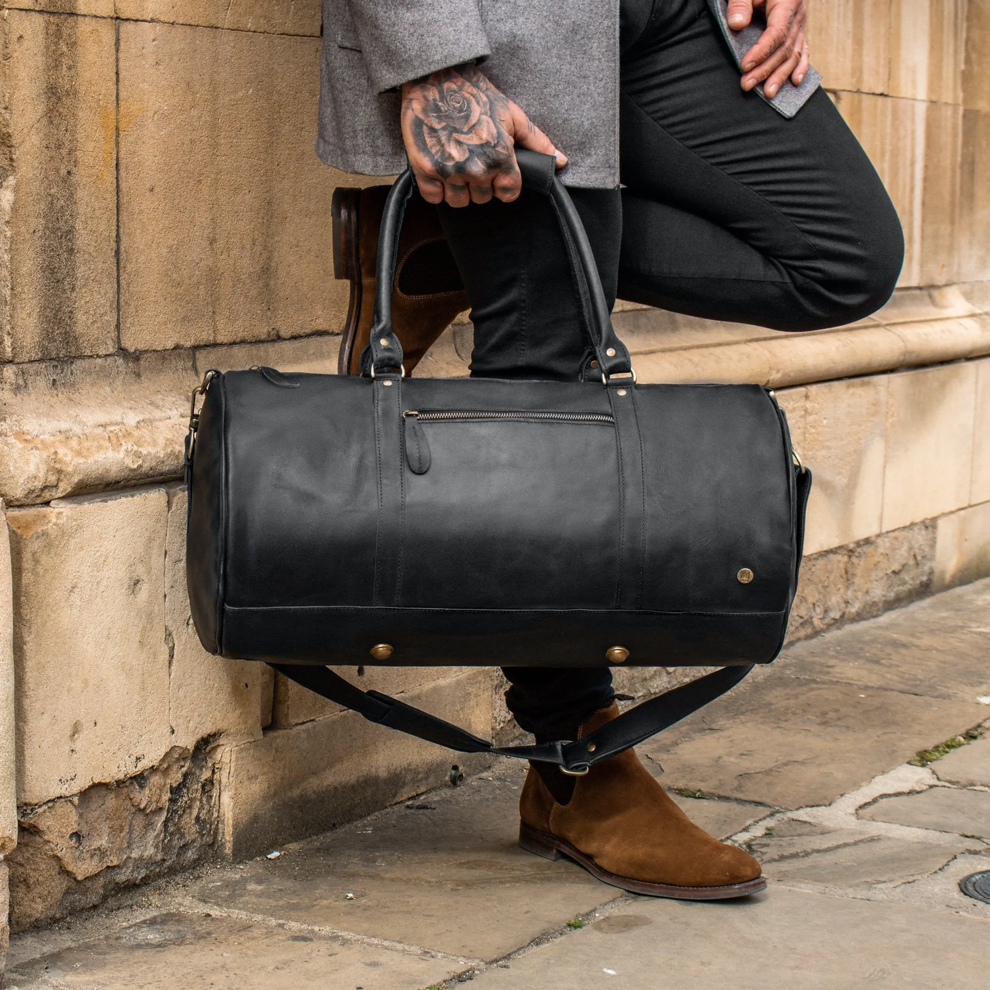 Branded Leather Duffle & Travel Bags