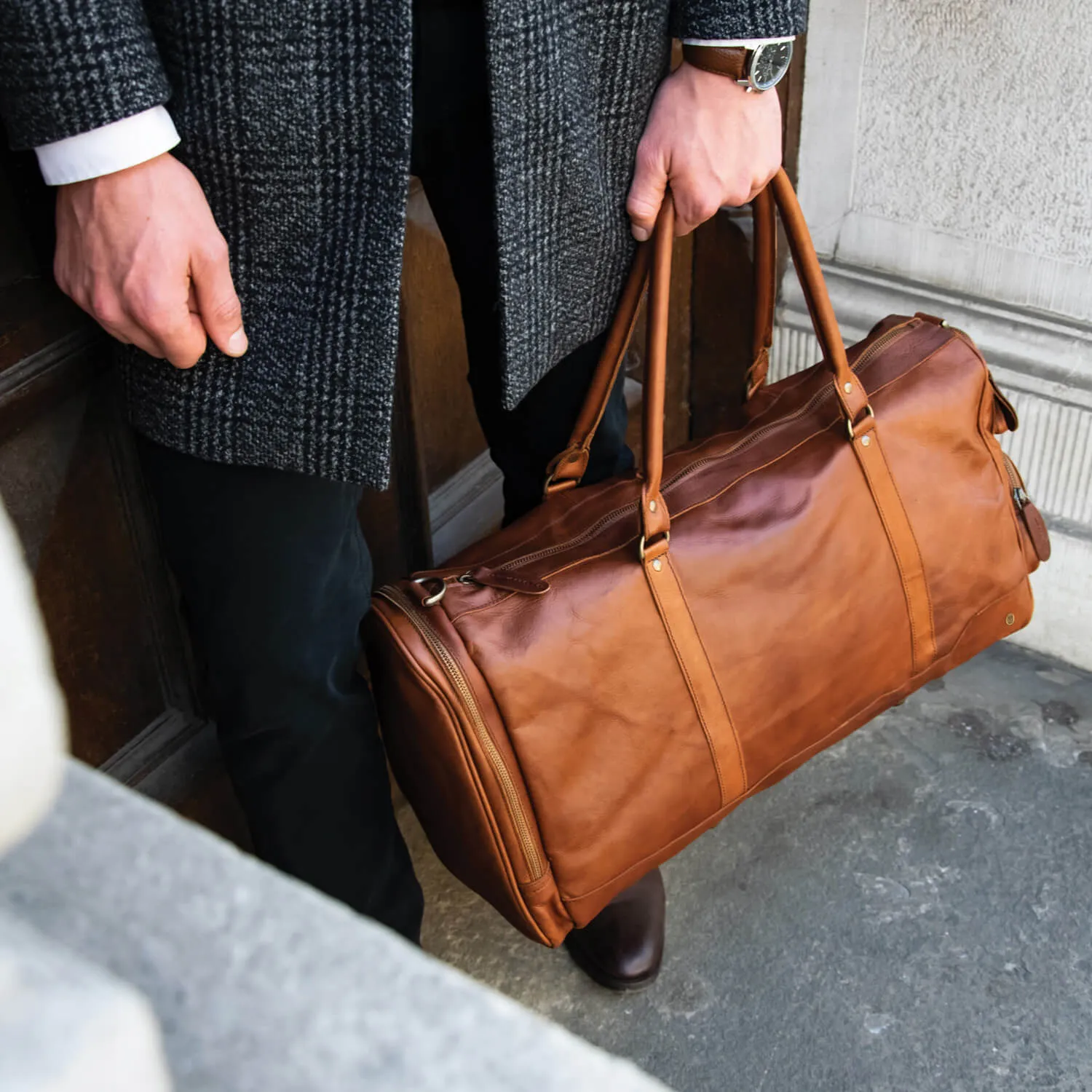 Branded Leather Duffle & Travel Bags