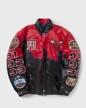 Chicago Bulls Three Peat Jeff Leather Jacket