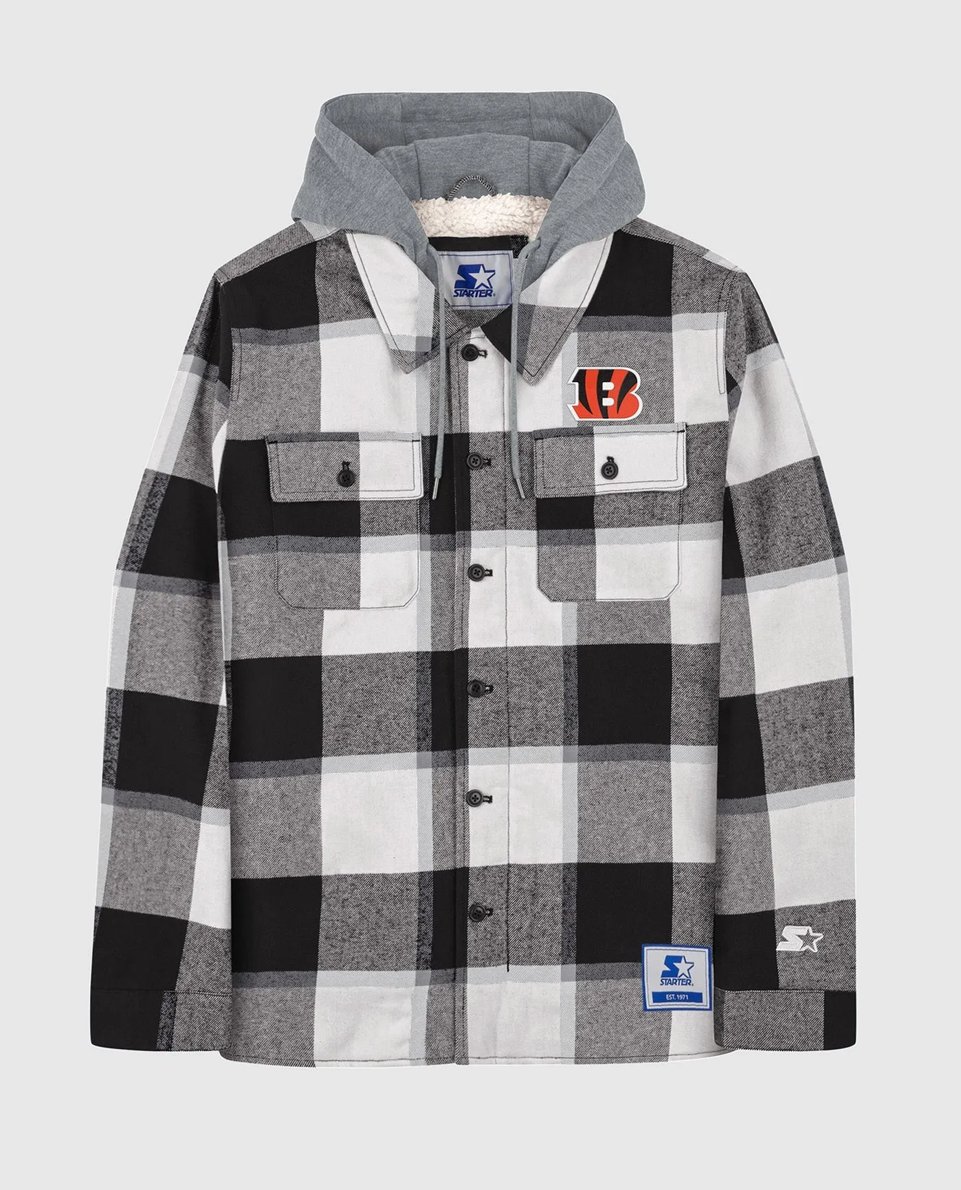 Cincinnati Bengals The Big Joe Sherpa Lined Plaid Jacket