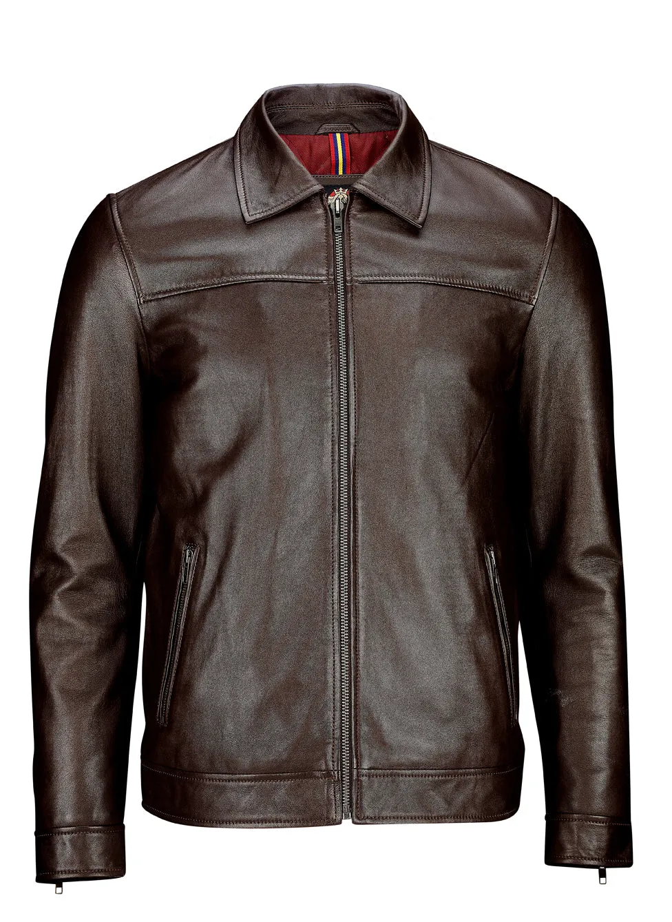 Classic Leather Jacket - Brown