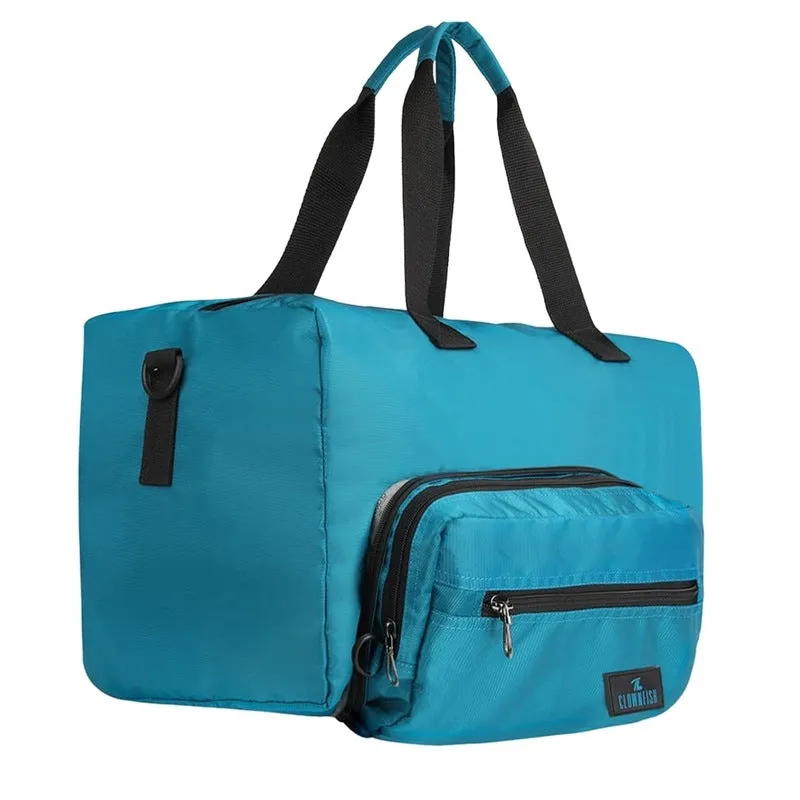 Convertible Travel Duffle Bag - Stylish & Spacious | Adjustable Strap | 25L | Turquoise Blue