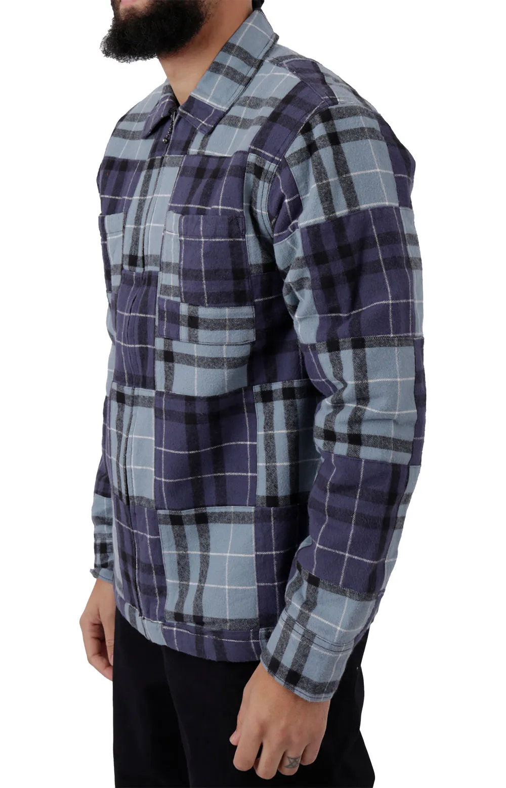 Curtis Plaid Flannel Shirt Jacket - Leaf Multi