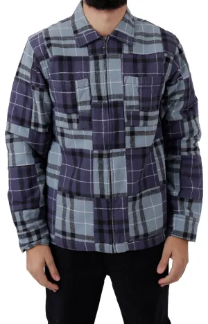 Curtis Plaid Flannel Shirt Jacket - Leaf Multi