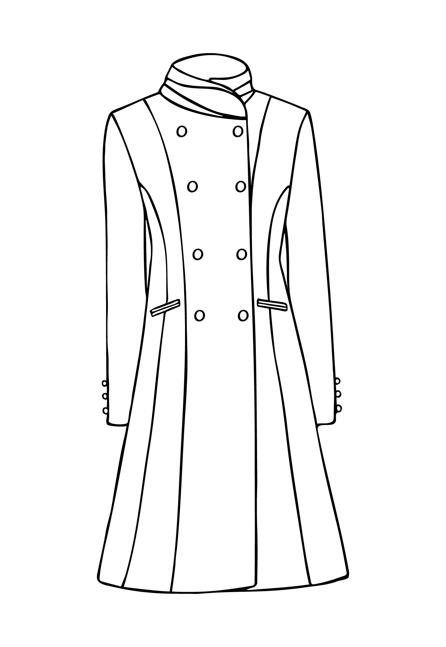 Delphine Coat in Ivory