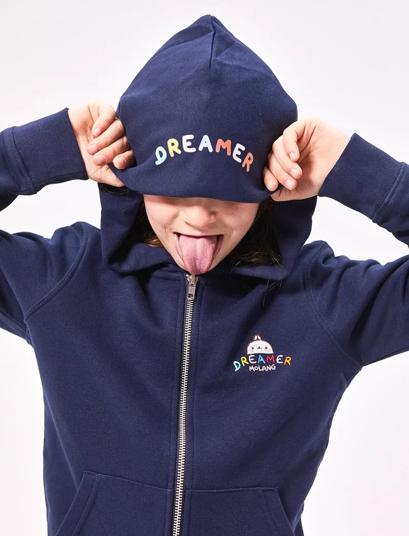 Dreamer Molang Embroidered Kids Zip Hoodie