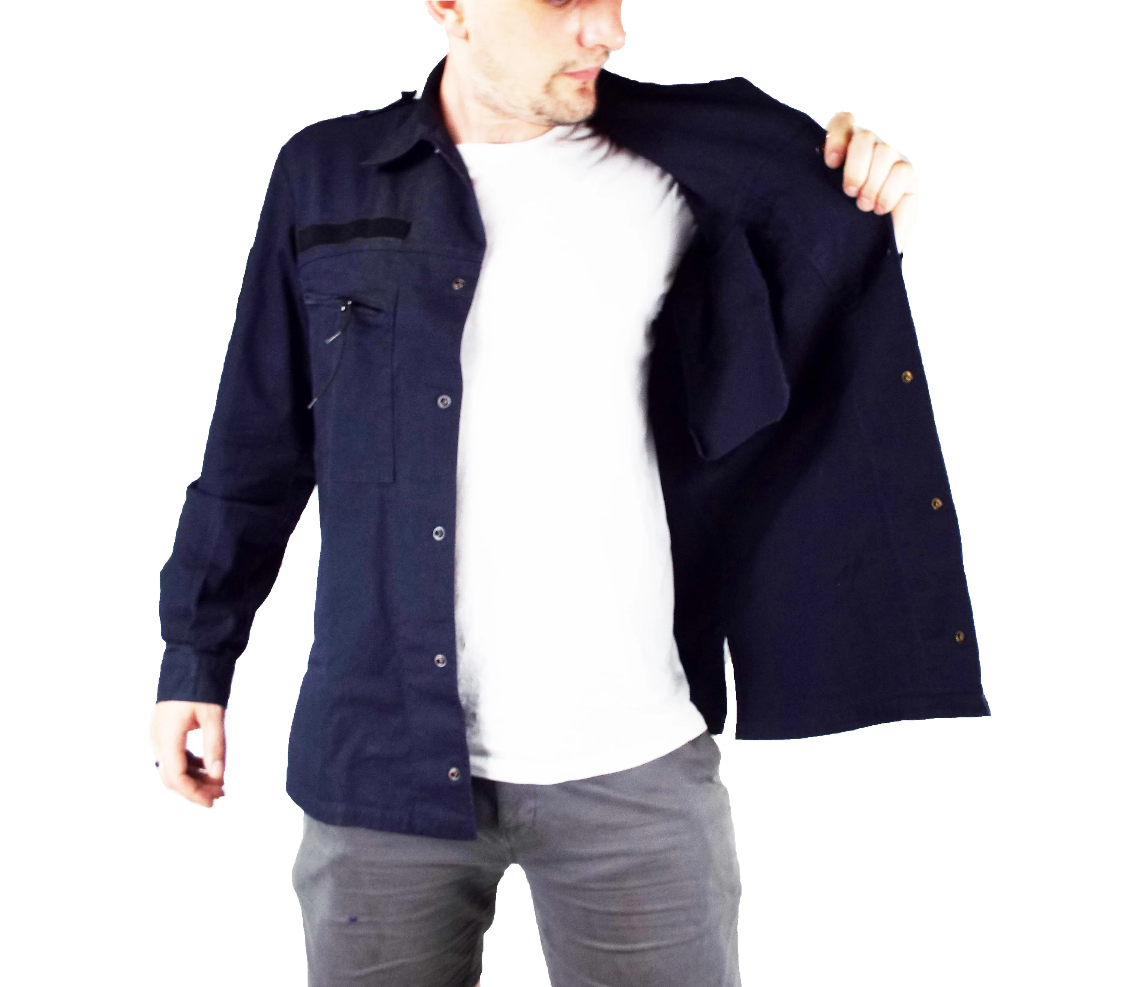 Dutch Navy - Dark Blue Heavyweight Shirt/Fatigue Jacket - Long Sleeve - Grade 1