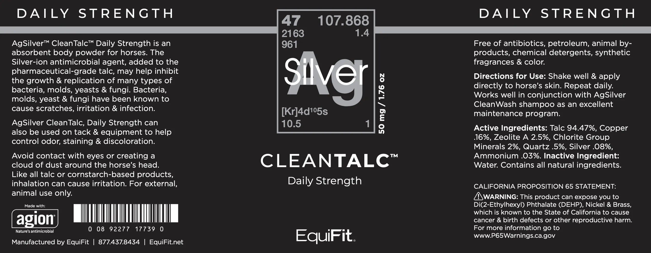 EquiFit AGSilver Daily Strength Cleantalc