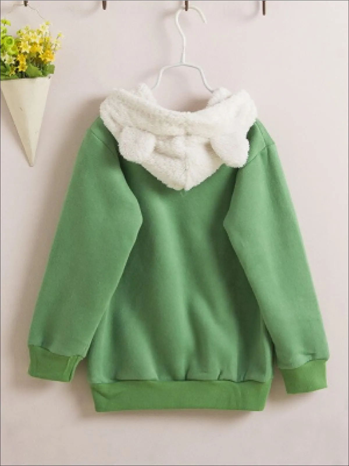 Feline Fleece Cat Applique Hoodie