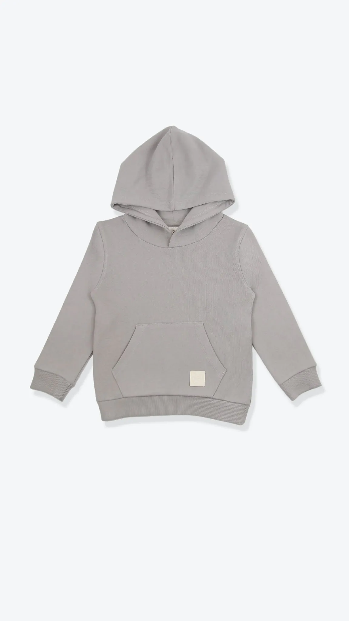 French Terry Hoodie _ Pebble