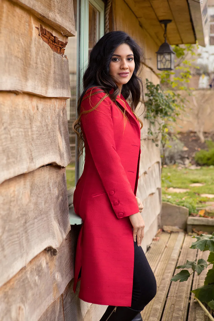 Grace Coat in Scarlet