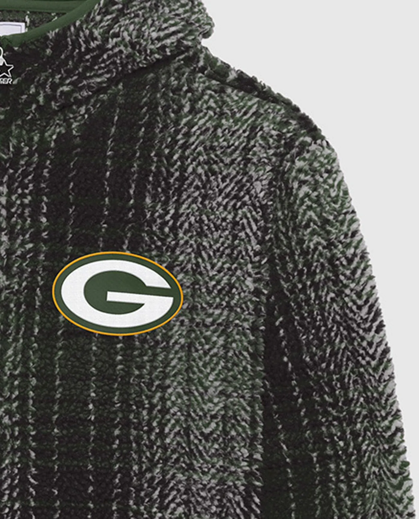 Green Bay Packers Gus Plaid Sherpa Pullover Jacket