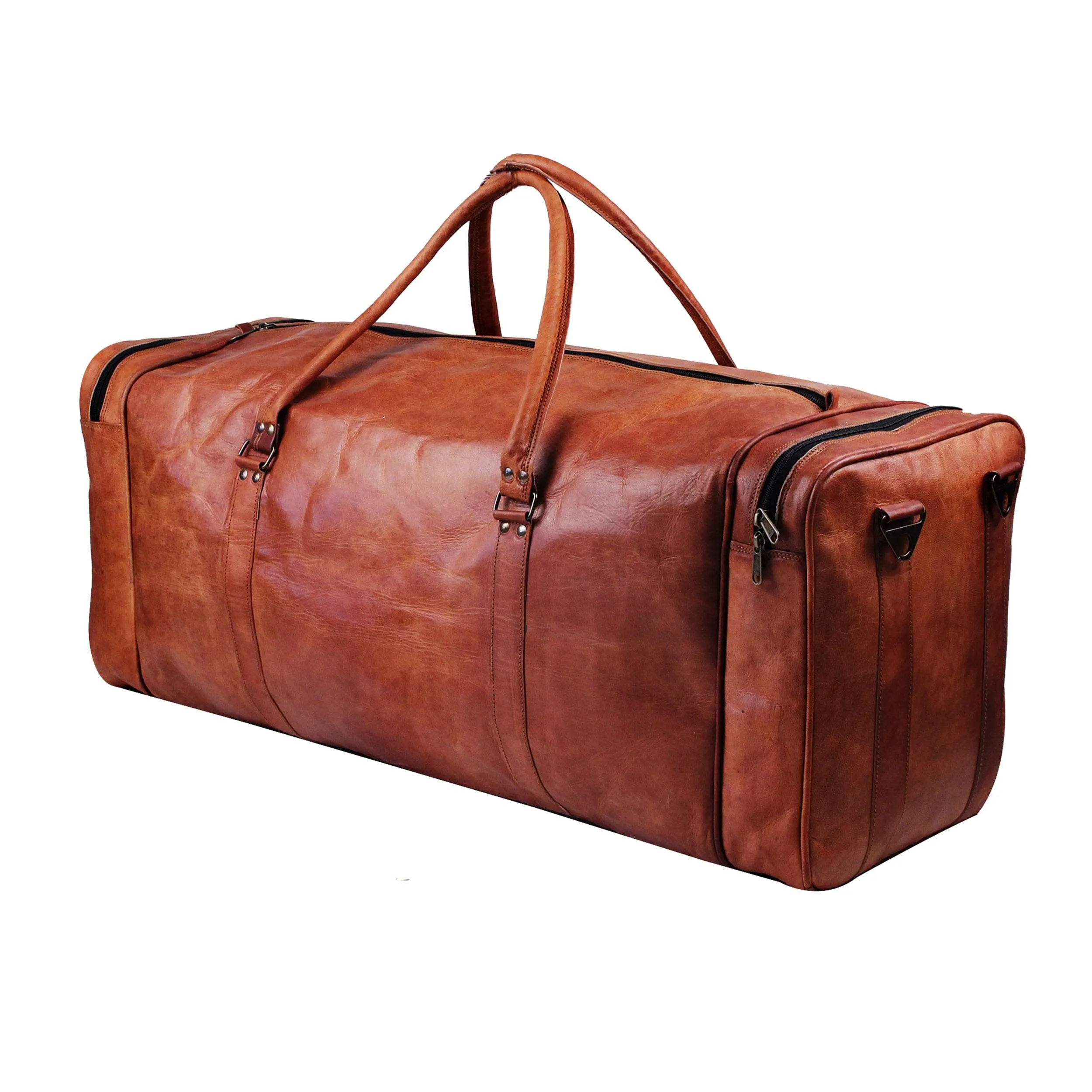 Handmade Leather Duffle Bag