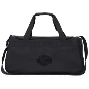 Harley-Davidson Crinkle Bar & Shield Logo Nylon Duffel Bag w/Side Shoe Pocket, Black 90331