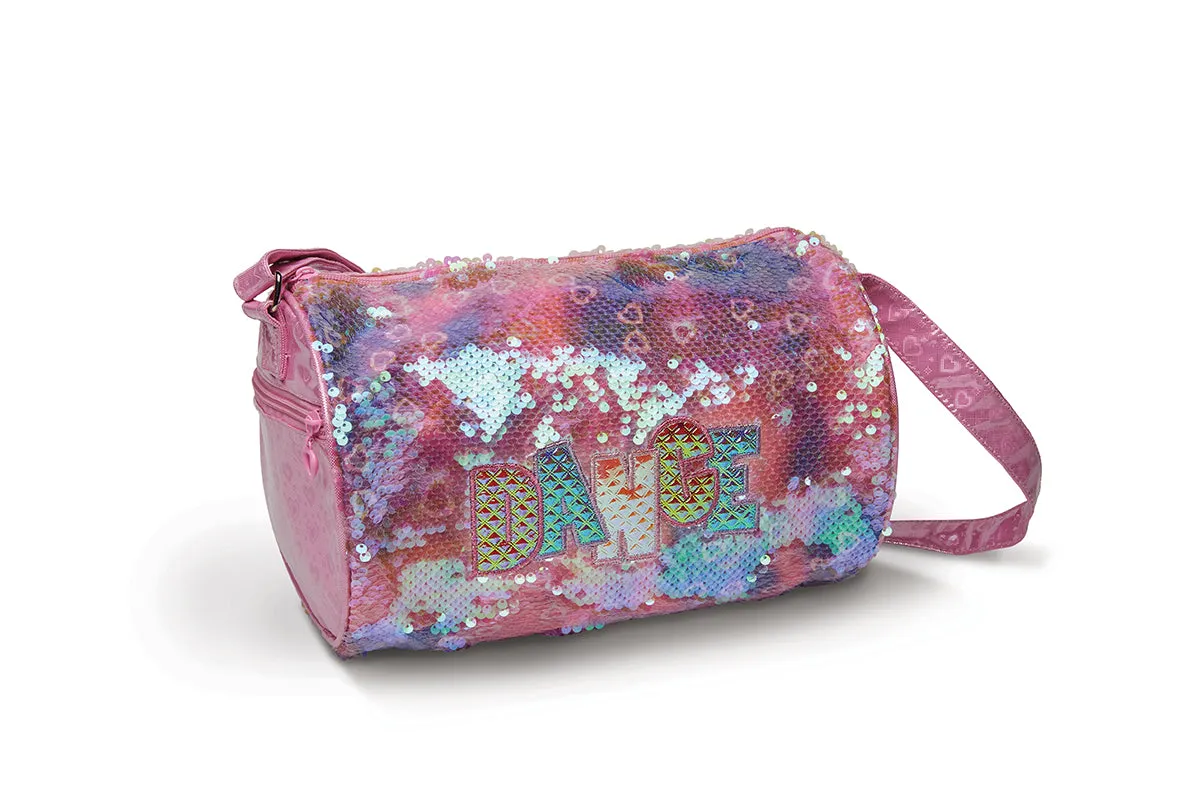 Hearts Sequin Pink Roll Bag