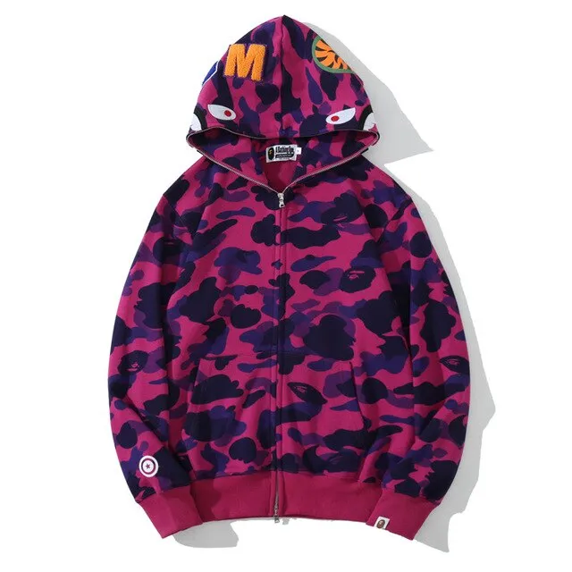 Hoodie Shark Camo Full Zip