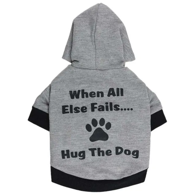 Hug The Dog Cute Soft Winter Hoodie For Small Dogs