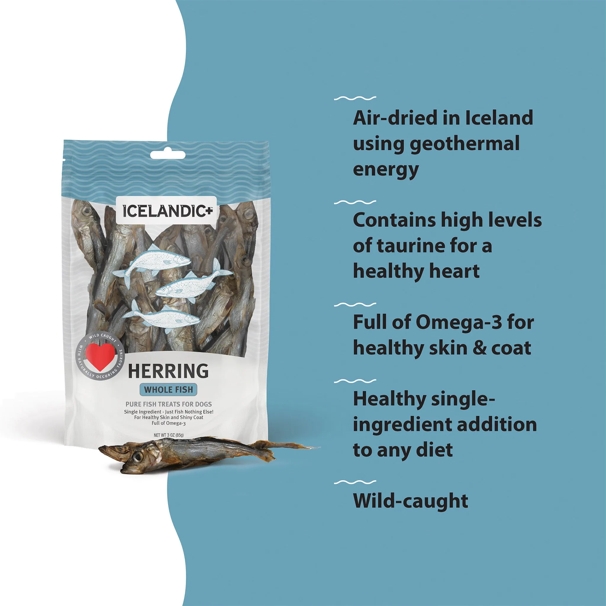 Icelandic  Herring Whole Fish Dog Treats