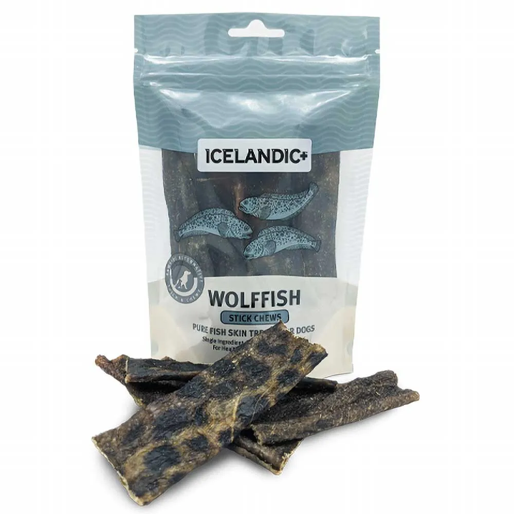 Icelandic Wolffish Skin Chews Dog Treat