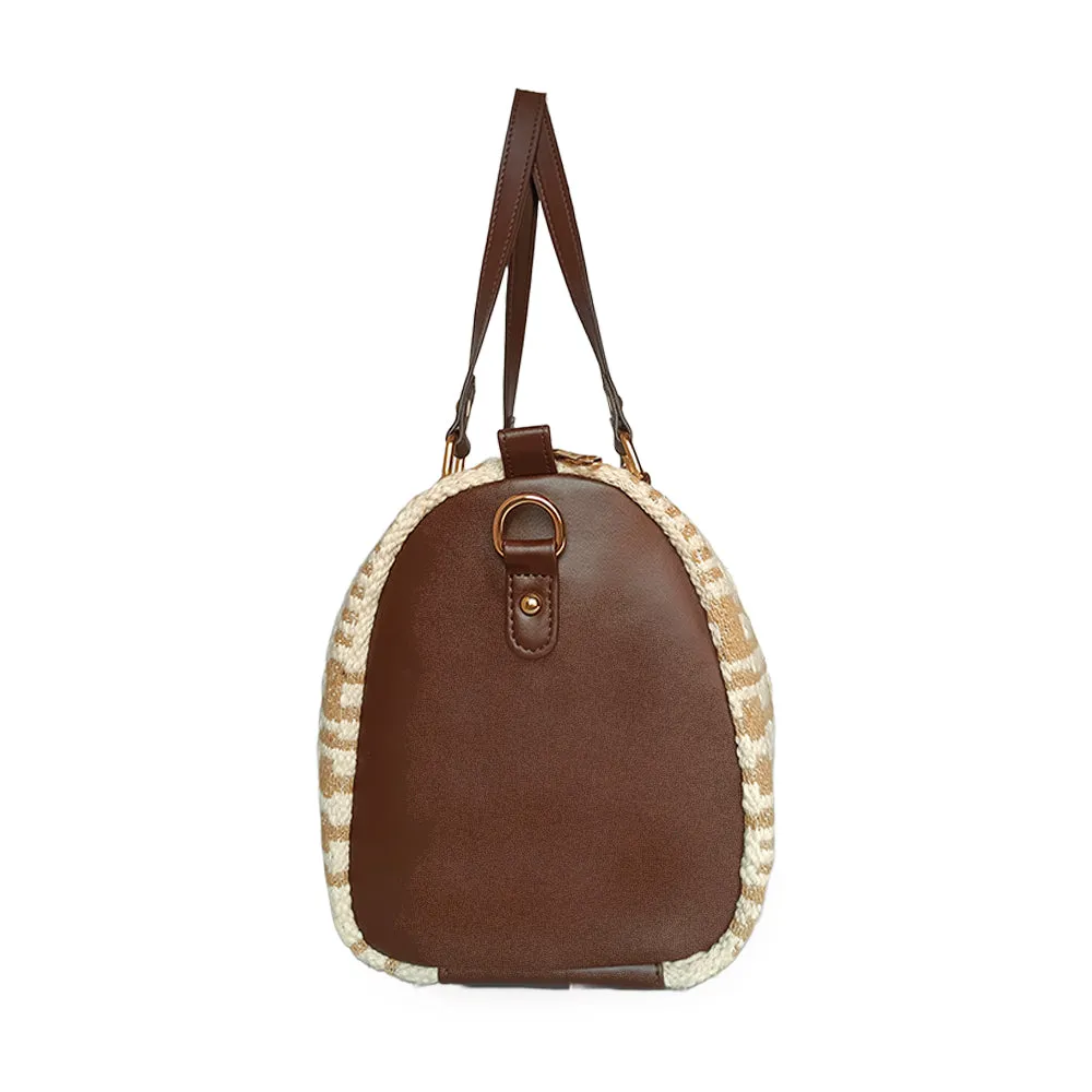 IMARS Beautiful Brown Handloom Duffle Bag for Men & Women