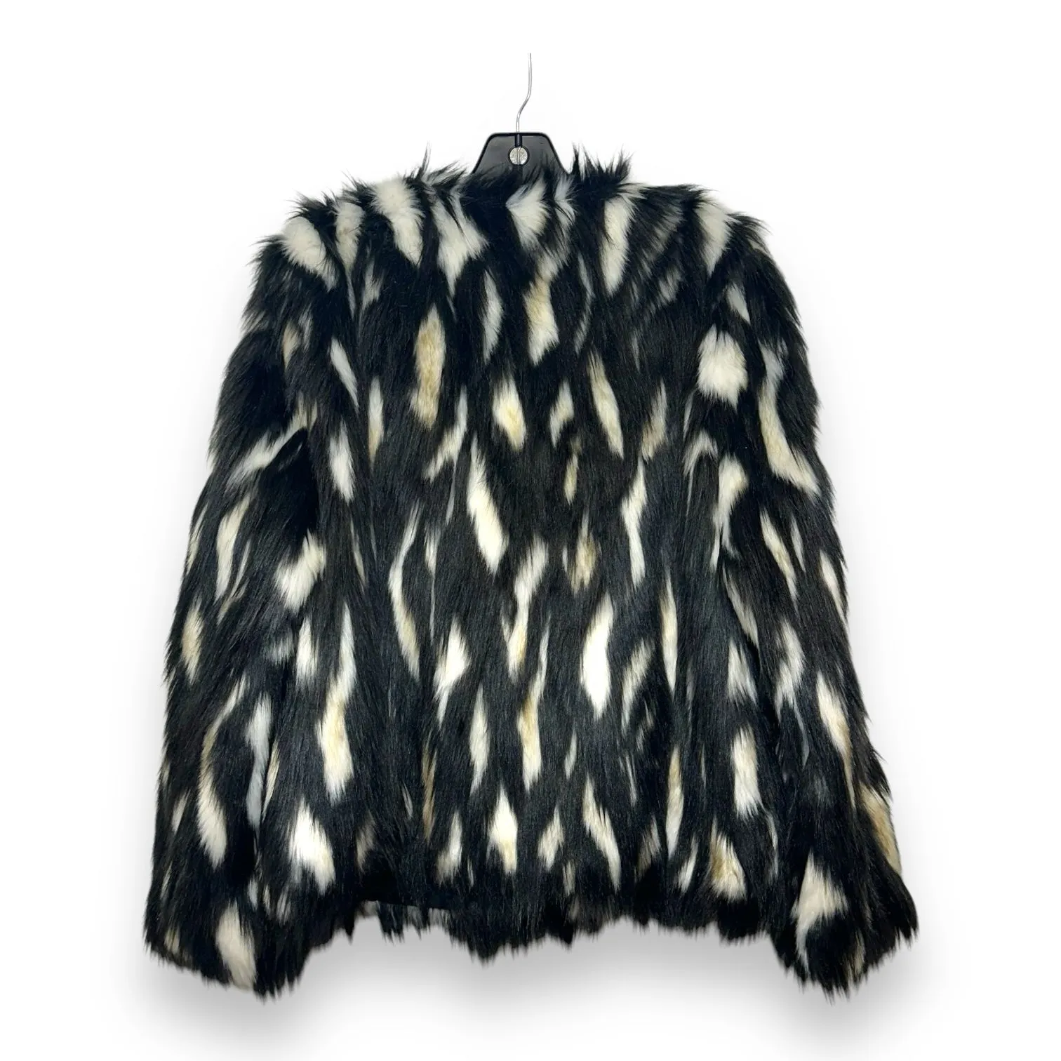 Jacket Faux Fur & Sherpa By Topshop In Black, Size: M