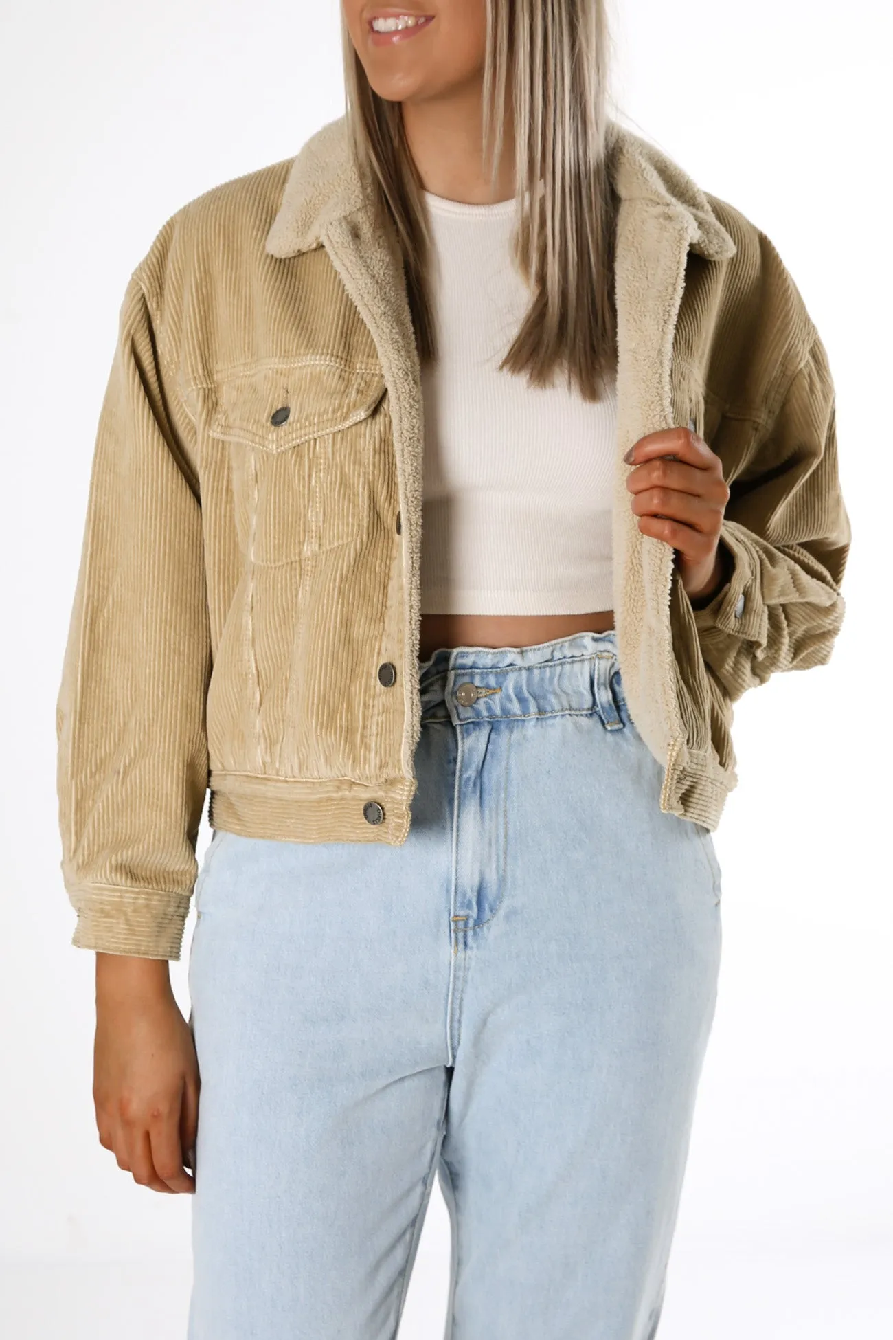 Jodie Cord Jacket Sand