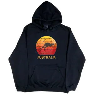 Kangaroo Sunset Hoodie (Black)