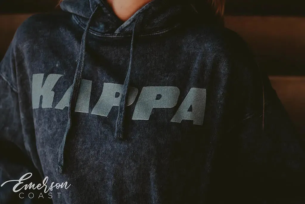 Kappa Kappa Gamma Blue Mineral Wash Hoodie